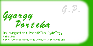 gyorgy porteka business card